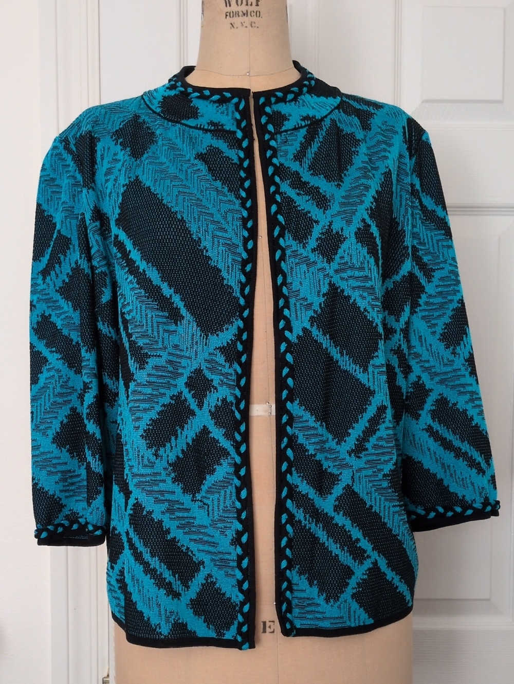 Ming Wang Geometric Cardigan Sz.Mp